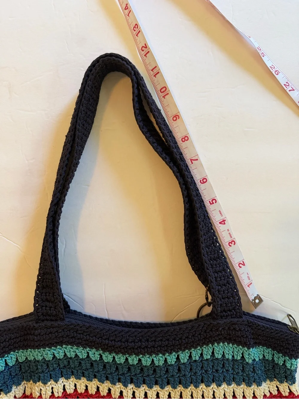 The Sak Amberly Crochet Hobo Bag Red White Blue Nautical 4th of July